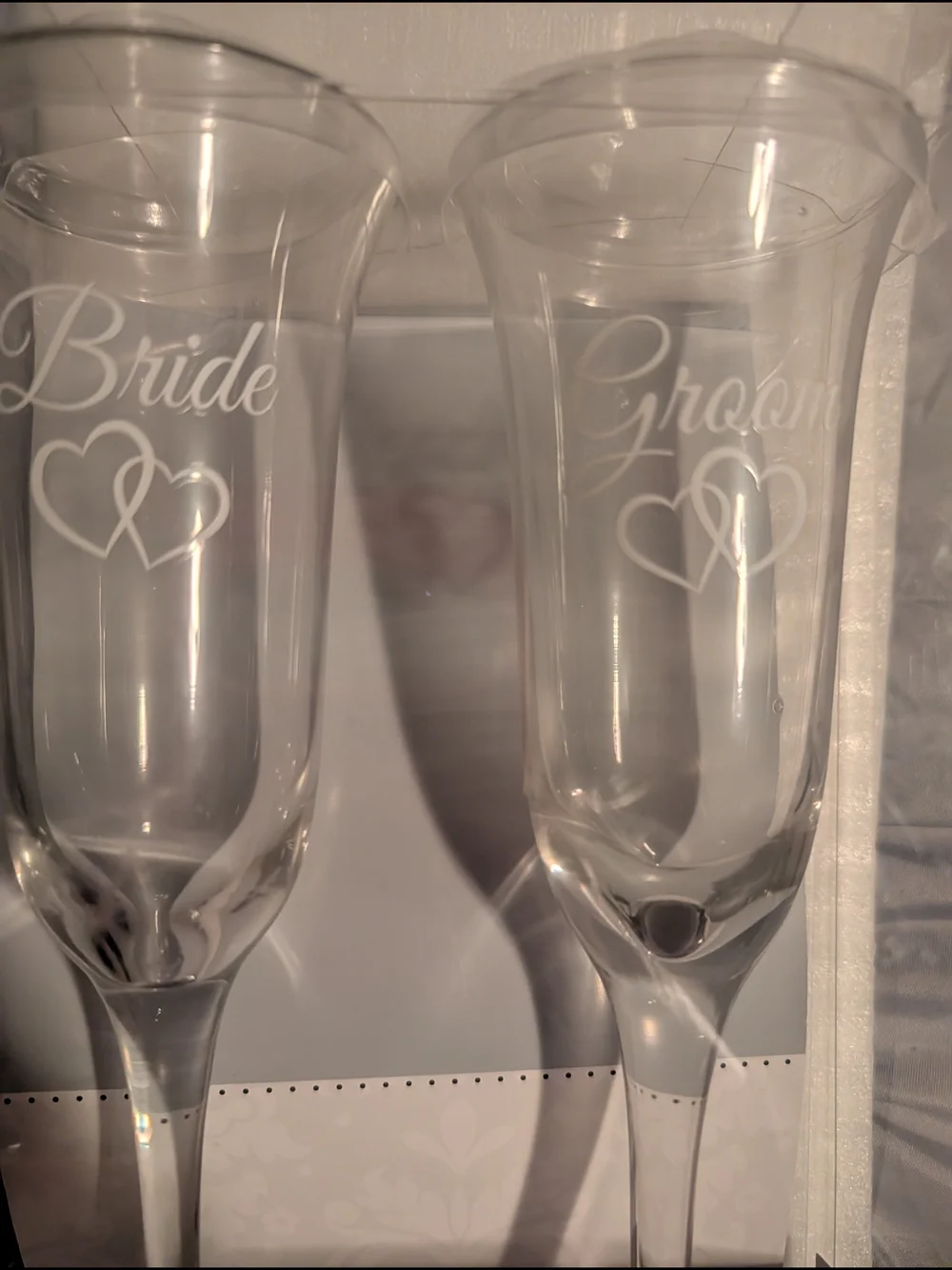 Bride & Groom Champagne Flutes - Picture 6 of 6